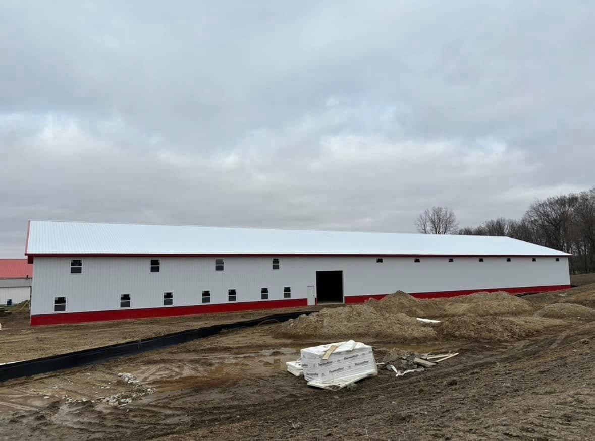 Post-frame pole barn structure by Hershberger Construction