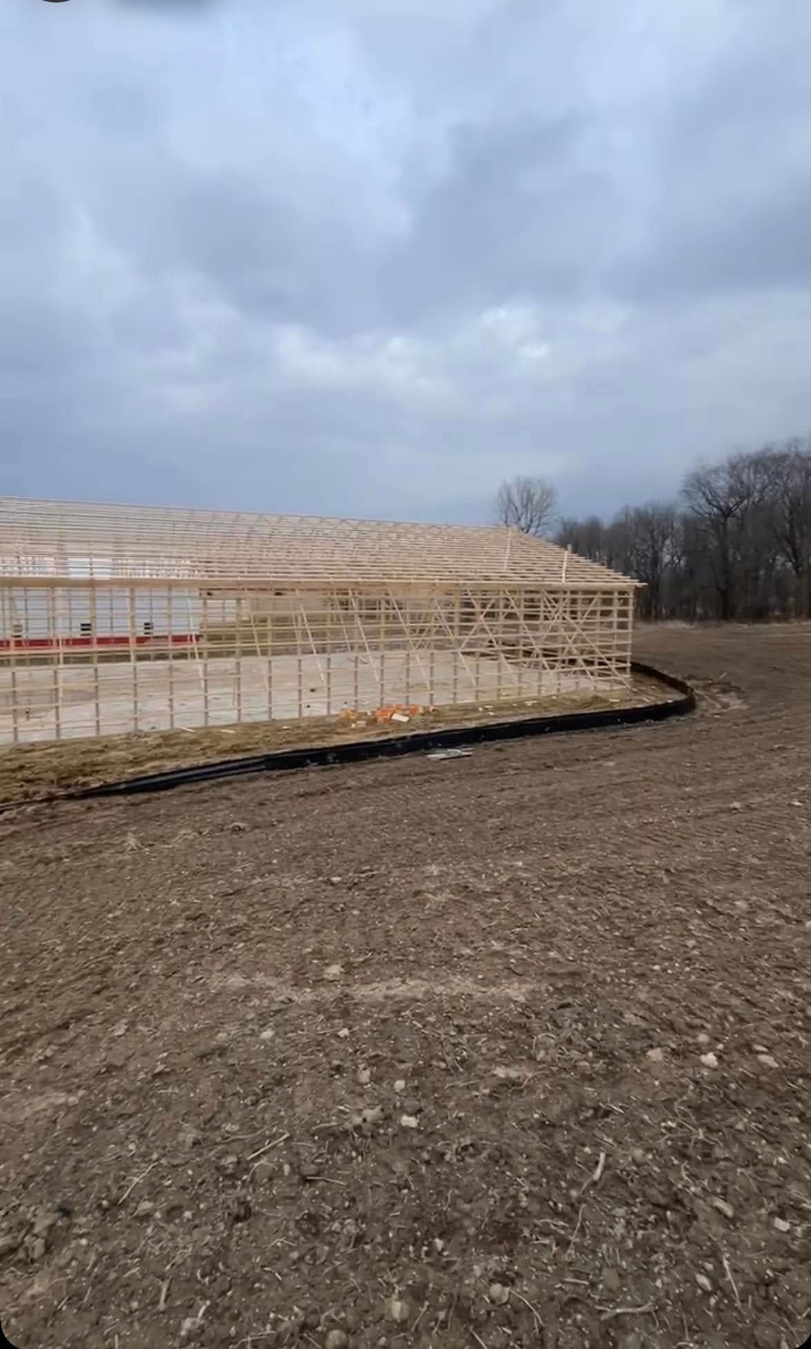 Post-frame pole barn project by Hershberger Construction